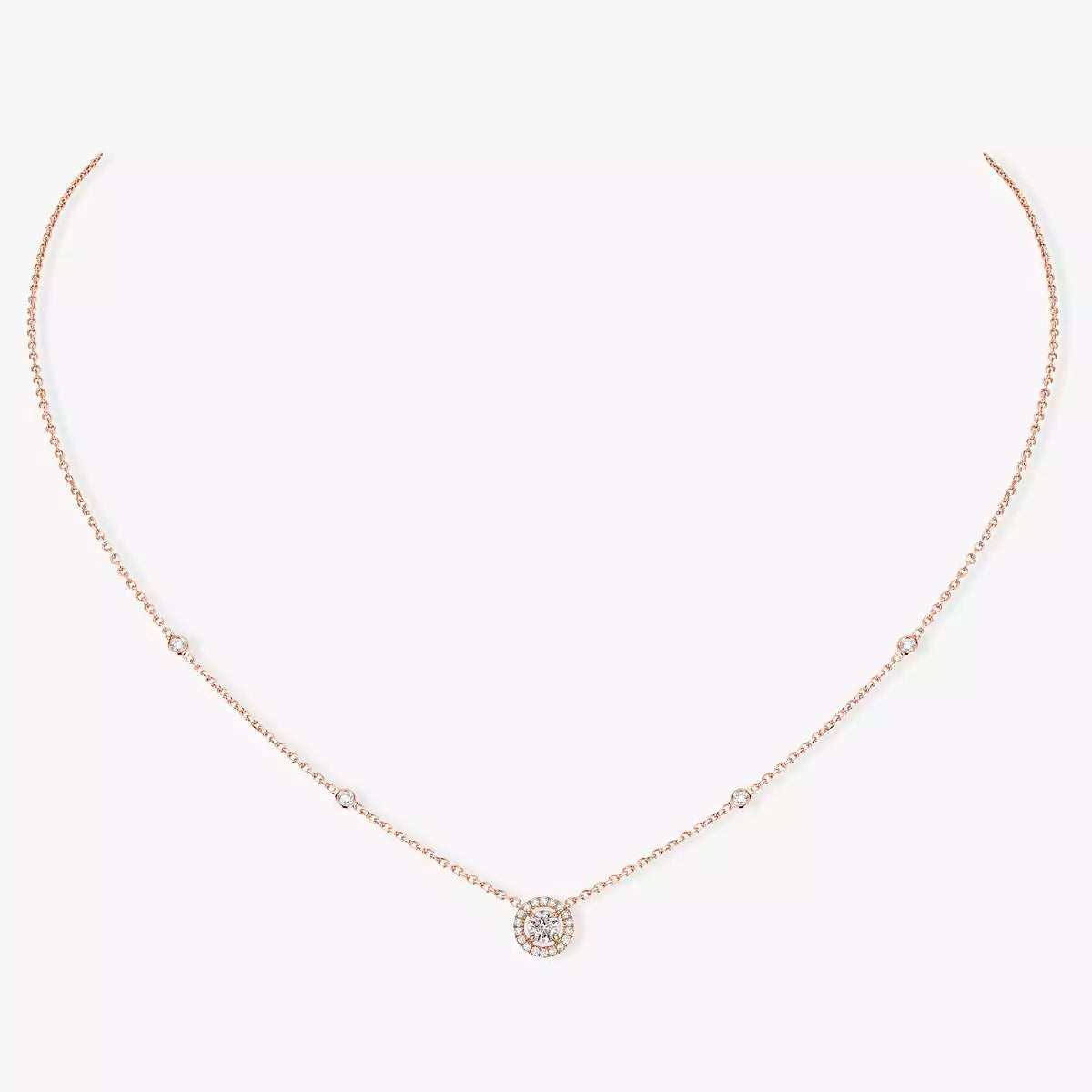[✨ROSE💎]Diamond Necklace 0,20ct Brilliant Shape Joy