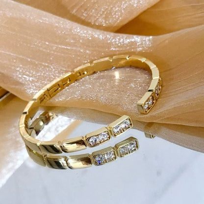 [✨ROSE💎]LOVE DIAMOND OPEN  BRACELET