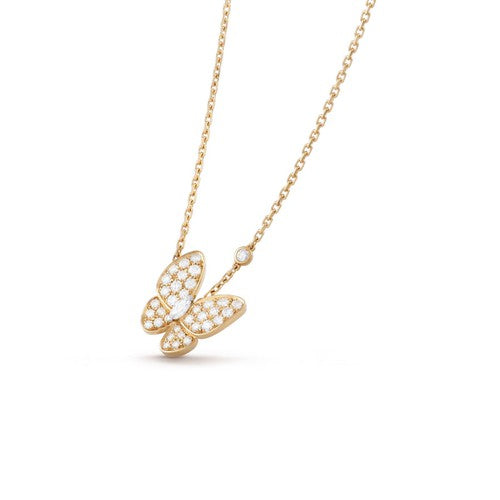 [✨ROSE💎]BUTTERFLY DIAMOND NECKLACE