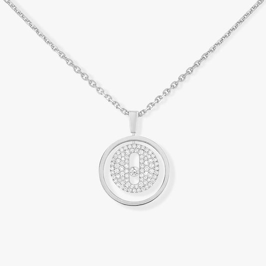 [✨ROSE💎]LUCKY MOVER PM PAVED NECKLACE