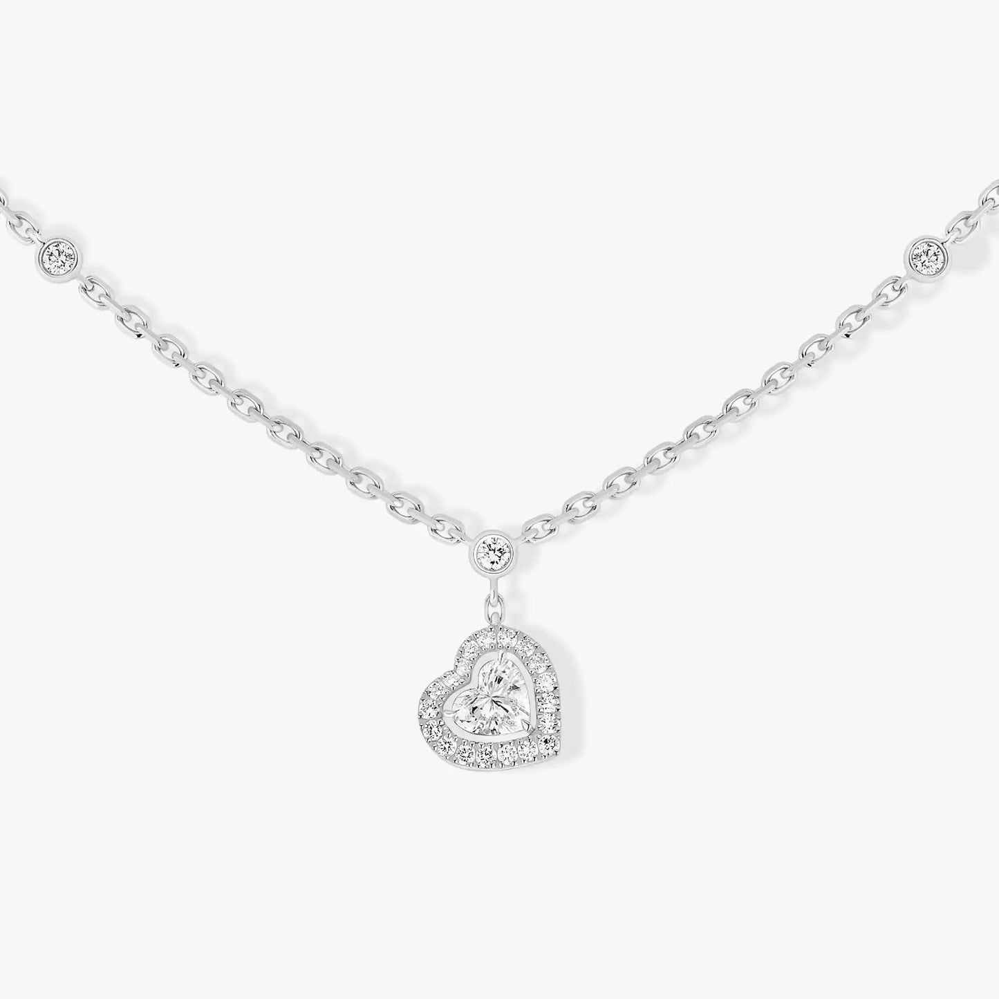 [✨ROSE💎]JOY HEART DIAMOND NECKLACE
