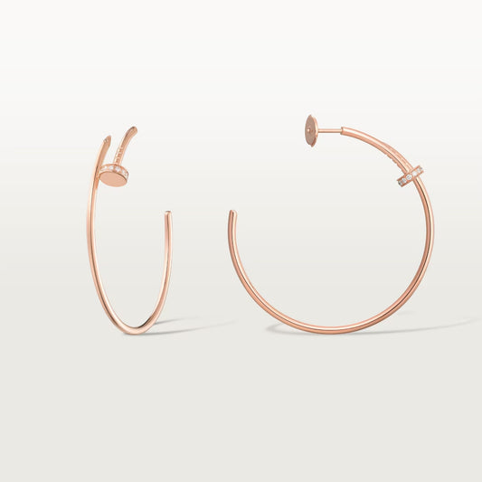 [✨ROSE💎]JUSTE HALF DIAMOND LARGE EARRINGS