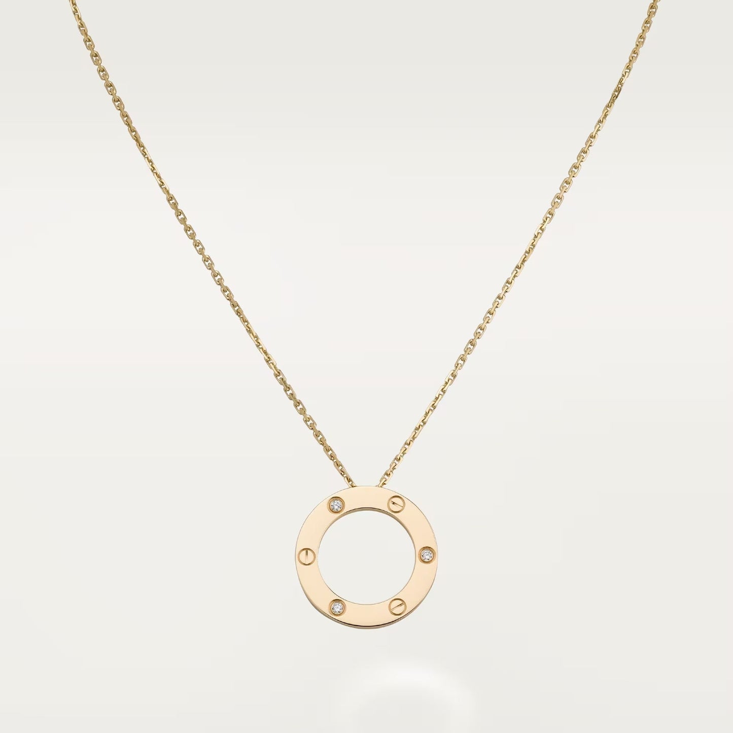[✨ROSE💎]LOVE NECKLACE 16MM 3 DIAMONDS