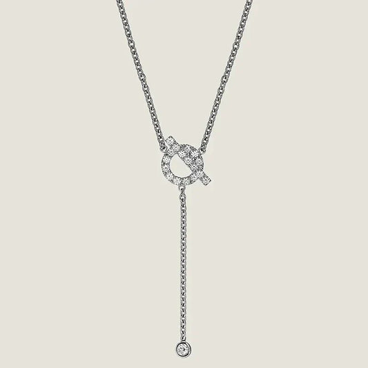 [✨ROSE💎]FINESSE SILVER DIAMOND NECKLACE