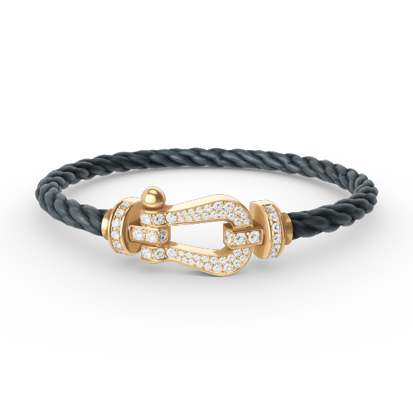 [✨ROSE💎]FORCE LARGE HORSESHOE FULL DIAMOND BRACELET GOLD