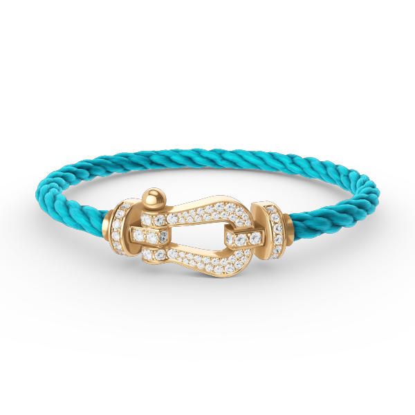 [✨ROSE💎]FORCE LARGE HORSESHOE FULL DIAMOND BRACELET GOLD