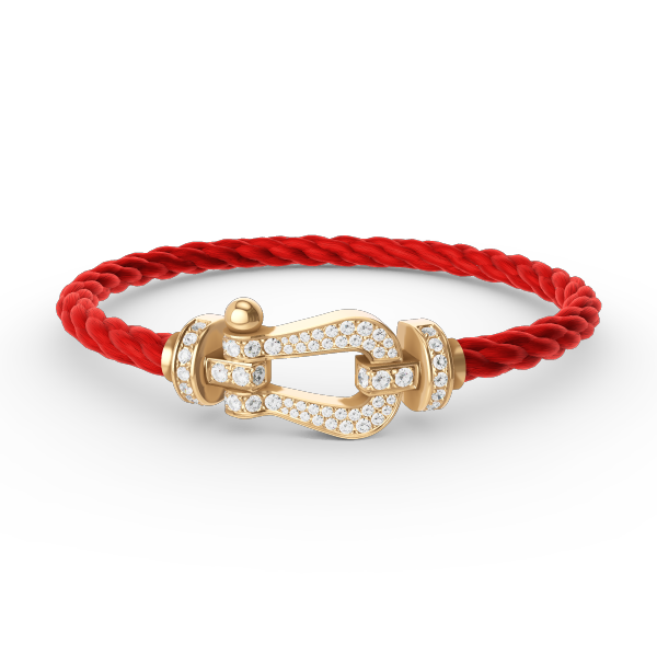 [✨ROSE💎]FORCE LARGE HORSESHOE FULL DIAMOND BRACELET GOLD