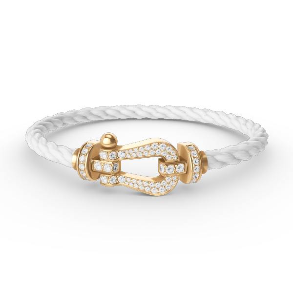 [✨ROSE💎]FORCE LARGE HORSESHOE FULL DIAMOND BRACELET GOLD