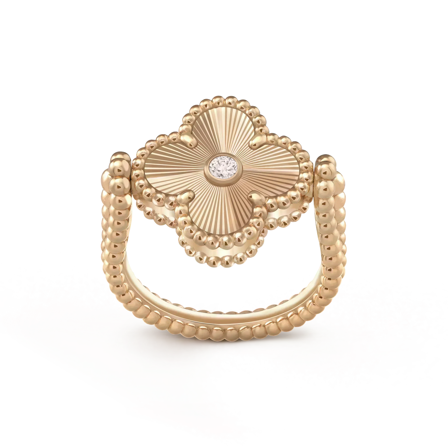 [✨ROSE💎]CLOVER RIVERSIBLE ROSE GOLD RING