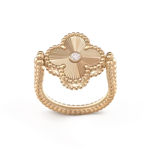 [✨ROSE💎]CLOVER RIVERSIBLE ROSE GOLD RING