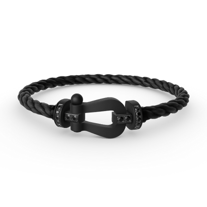 [✨ROSE💎]FORCE LARGE SERIES HORSESHOE BLACK SAMURAI BRACELET