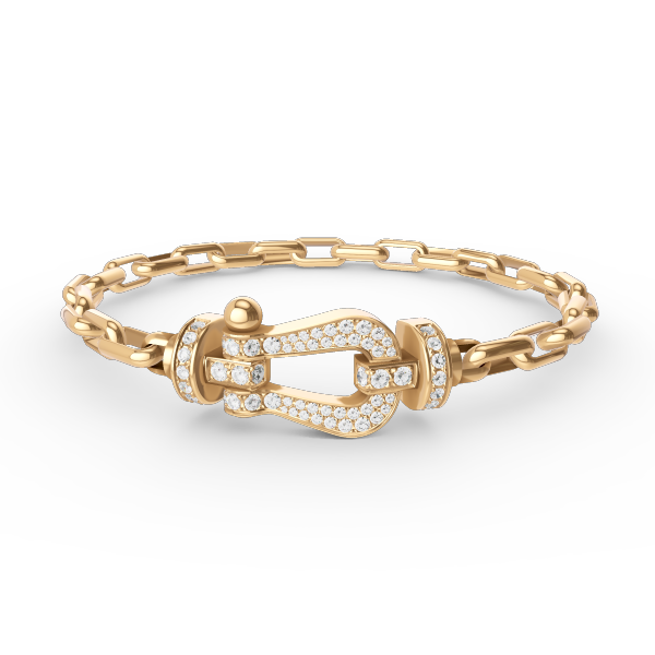 [✨ROSE💎]FORCE LARGE HORSESHOE CLASP  METAL BRACELET