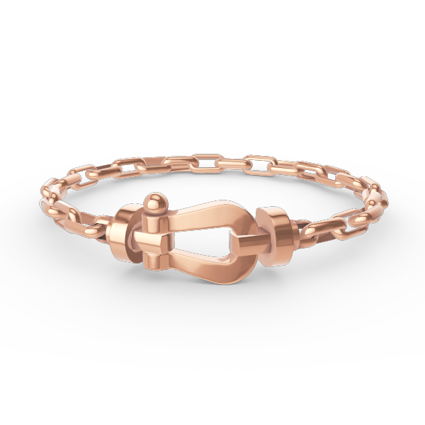 [✨ROSE💎]FORCE LARGE HORSESHOE CLASP  METAL BRACELET