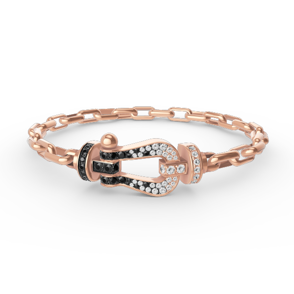 [✨ROSE💎]FORCE LARGE HORSESHOE CLASP  METAL BRACELET