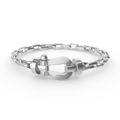 [✨ROSE💎]FORCE LARGE HORSESHOE CLASP  METAL BRACELET