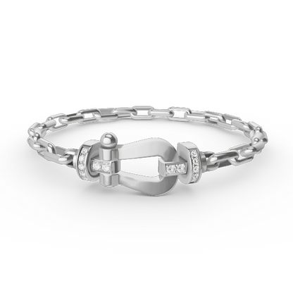 [✨ROSE💎]FORCE LARGE HORSESHOE CLASP  METAL BRACELET