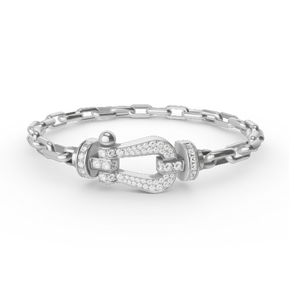 [✨ROSE💎]FORCE LARGE HORSESHOE CLASP  METAL BRACELET