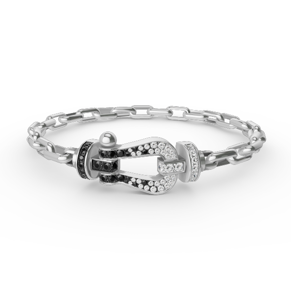 [✨ROSE💎]FORCE LARGE HORSESHOE CLASP  METAL BRACELET