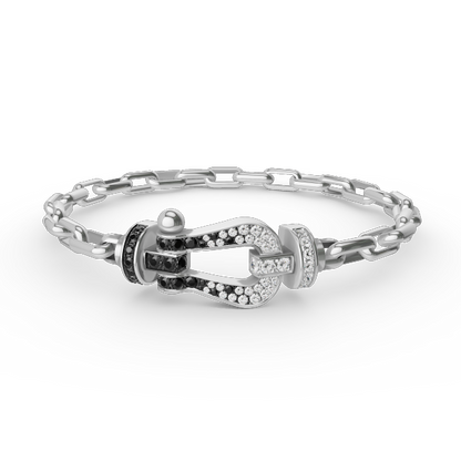 [✨ROSE💎]FORCE LARGE HORSESHOE CLASP  METAL BRACELET