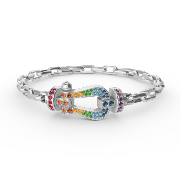 [✨ROSE💎]FORCE LARGE HORSESHOE CLASP  METAL BRACELET
