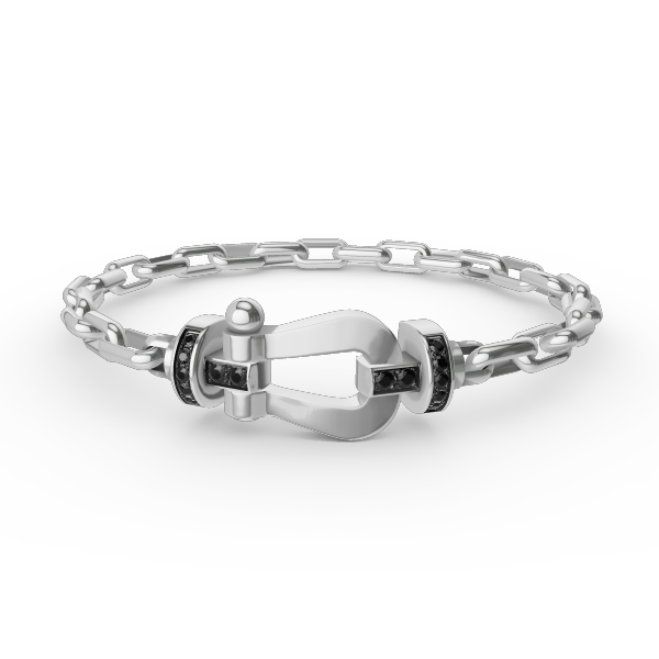 [✨ROSE💎]FORCE LARGE HORSESHOE CLASP  METAL BRACELET