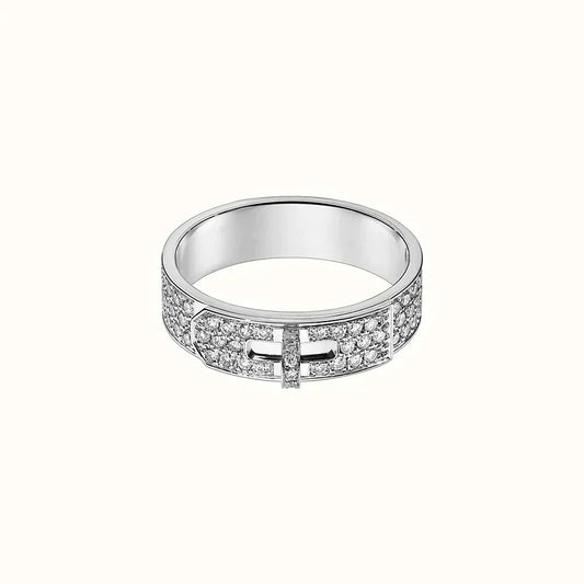 [✨ROSE💎]KELLY SILVER DIAMOND RING