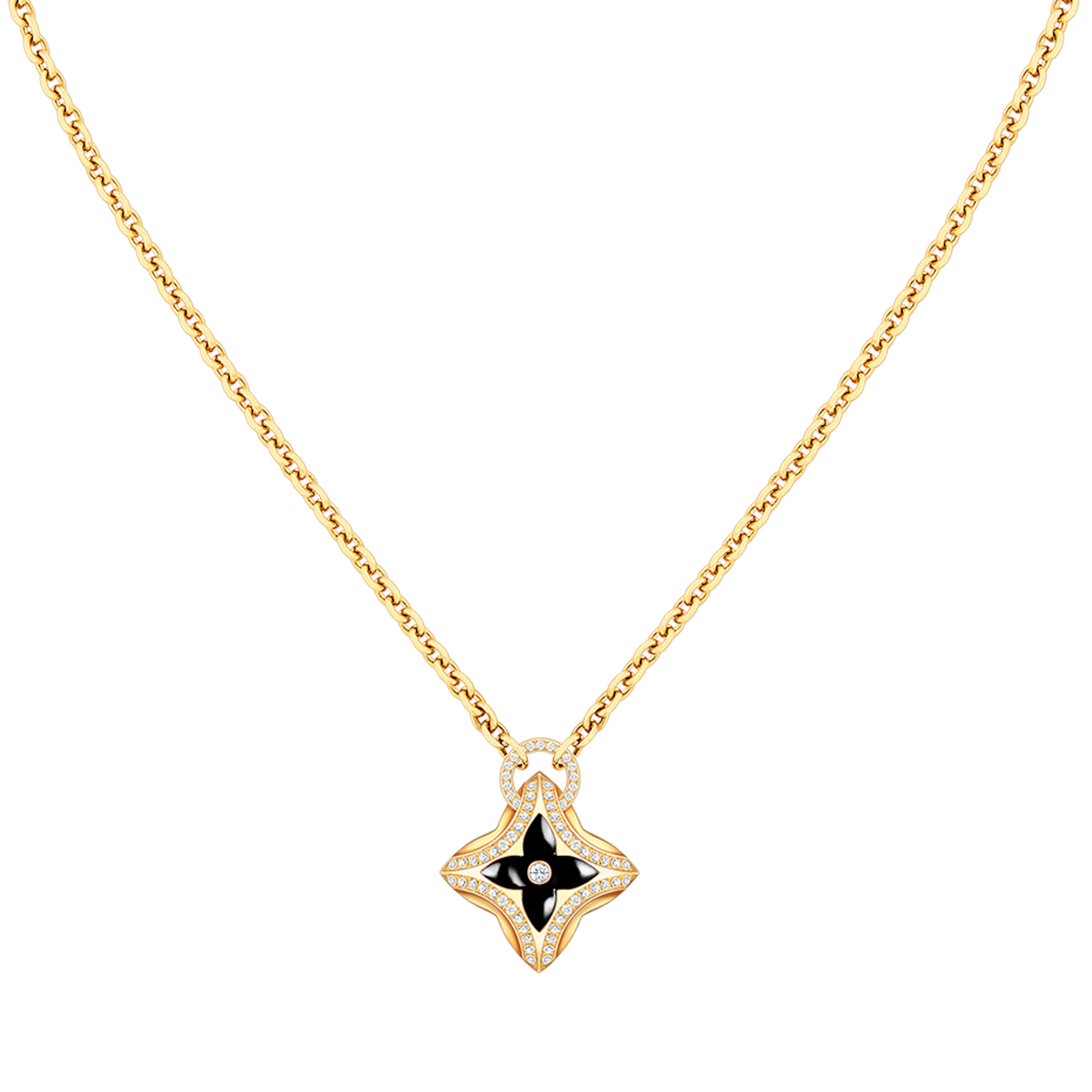 [✨ROSE💎]STAR PEDANT PINK GOLD DIAMOND NECKLACE