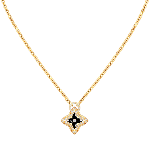 [✨ROSE💎]STAR PEDANT PINK GOLD DIAMOND NECKLACE