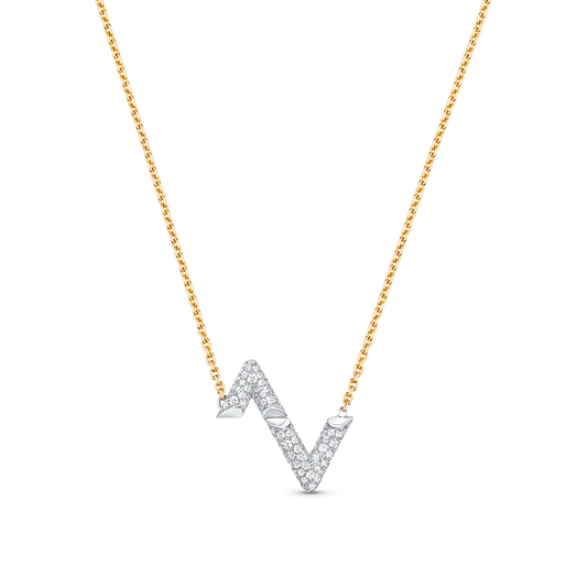 [✨ROSE💎]VOLT SILVER DIAMOND PEDANT NECKLACE