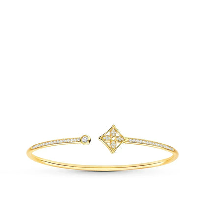 [✨ROSE💎]IDYLLE GOLD OPEN BRACELET DIAMOND PAVED