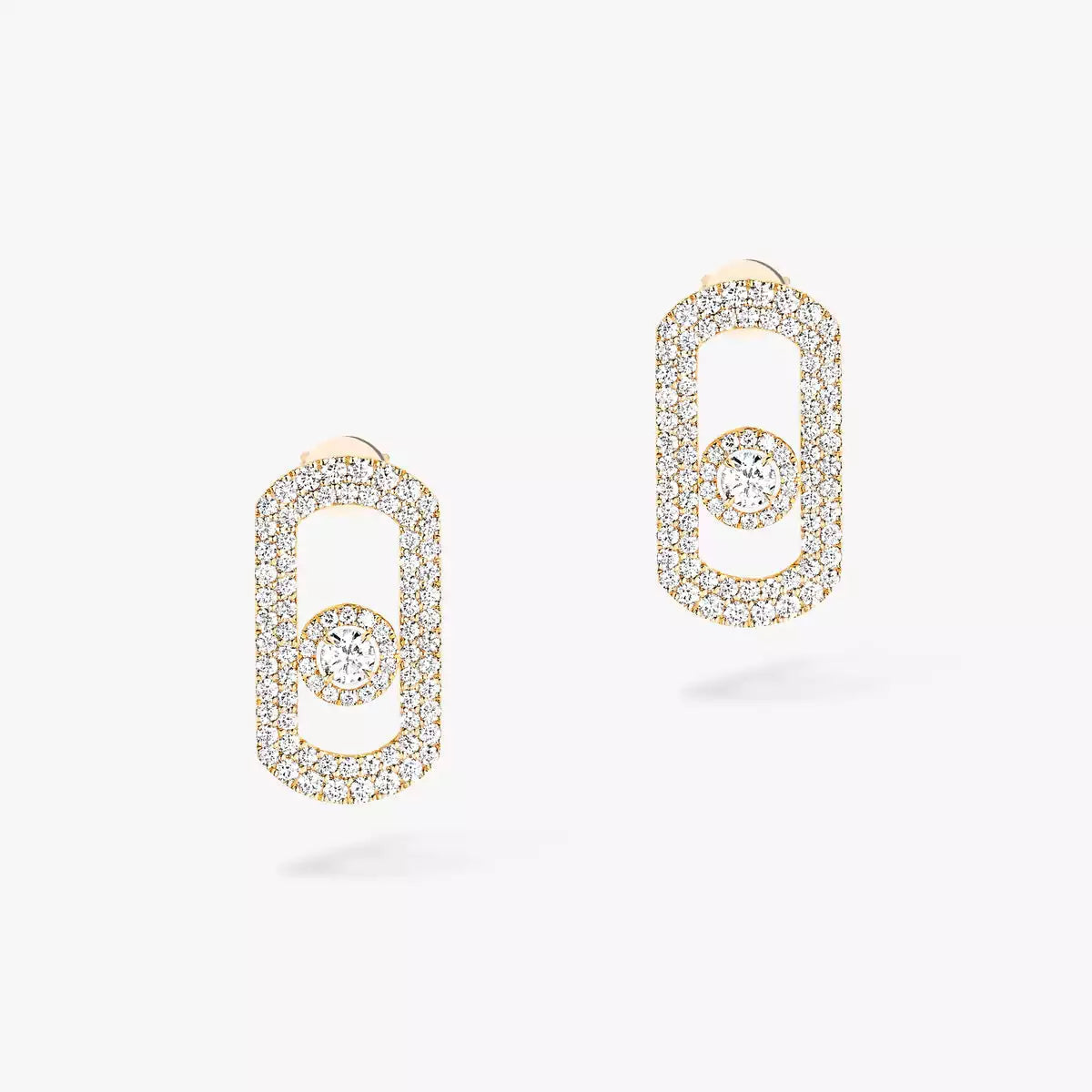 [✨ROSE💎]So Move Pave_-Set Diamond Earrings in Silver