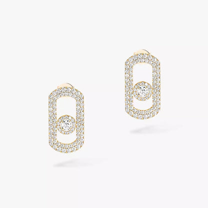 [✨ROSE💎]So Move Pave_-Set Diamond Earrings in Silver