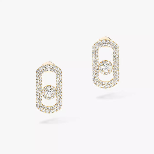 [✨ROSE💎]So Move Pave_-Set Diamond Earrings in Silver