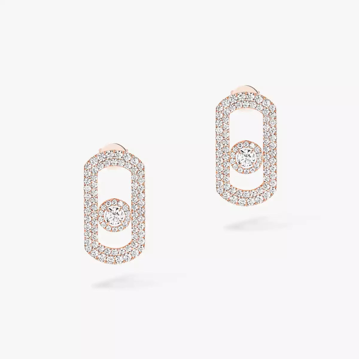 [✨ROSE💎]So Move Pave_-Set Diamond Earrings in Silver