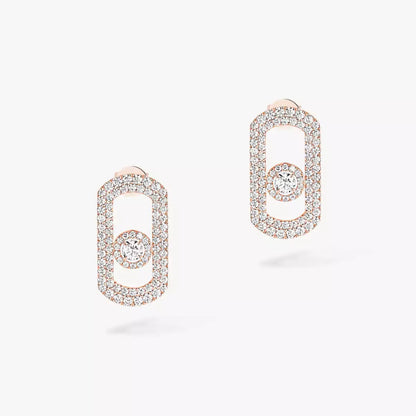 [✨ROSE💎]So Move Pave_-Set Diamond Earrings in Silver