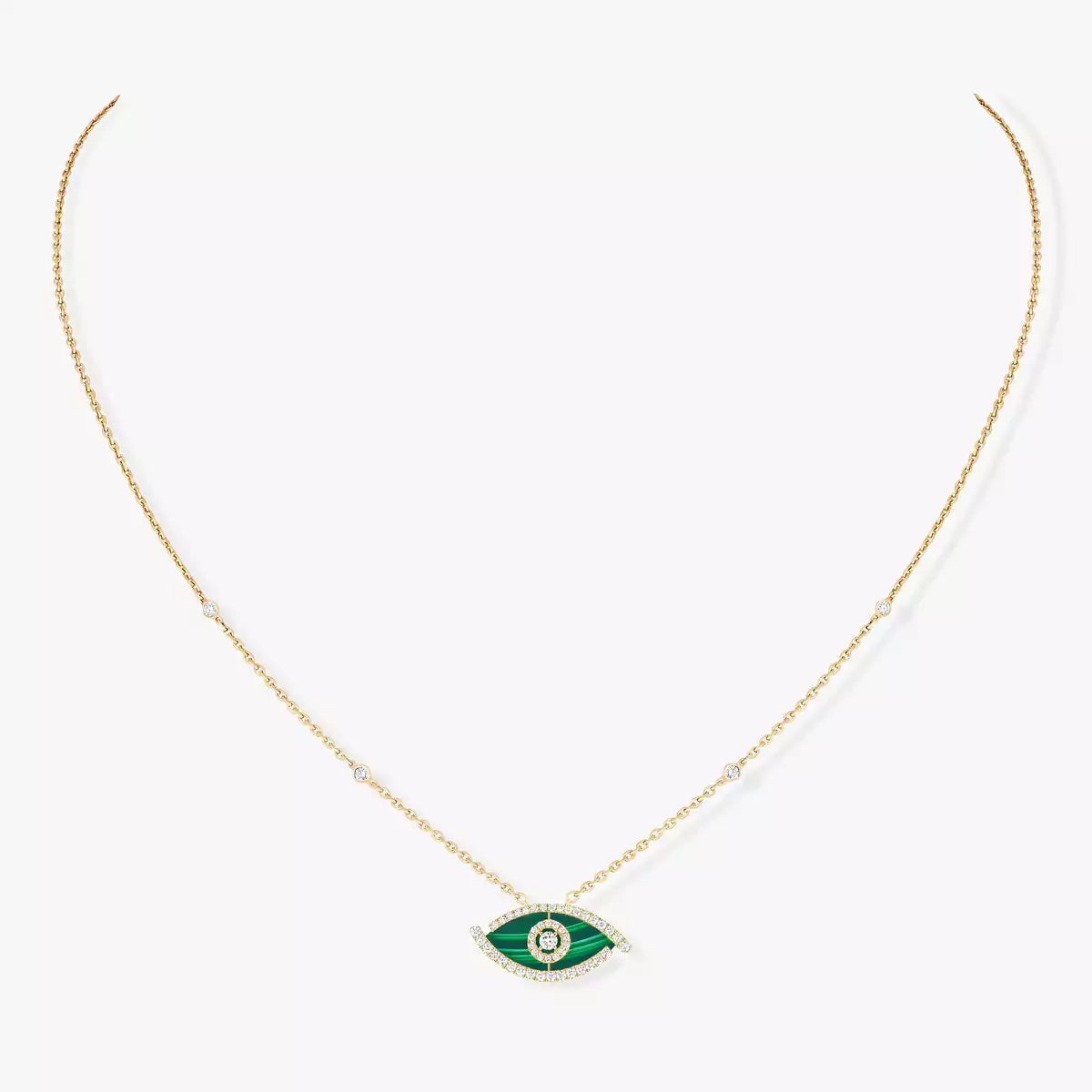 [✨ROSE💎]Lucky Eye Diamond Necklace in Rose Gold and Turquoise
