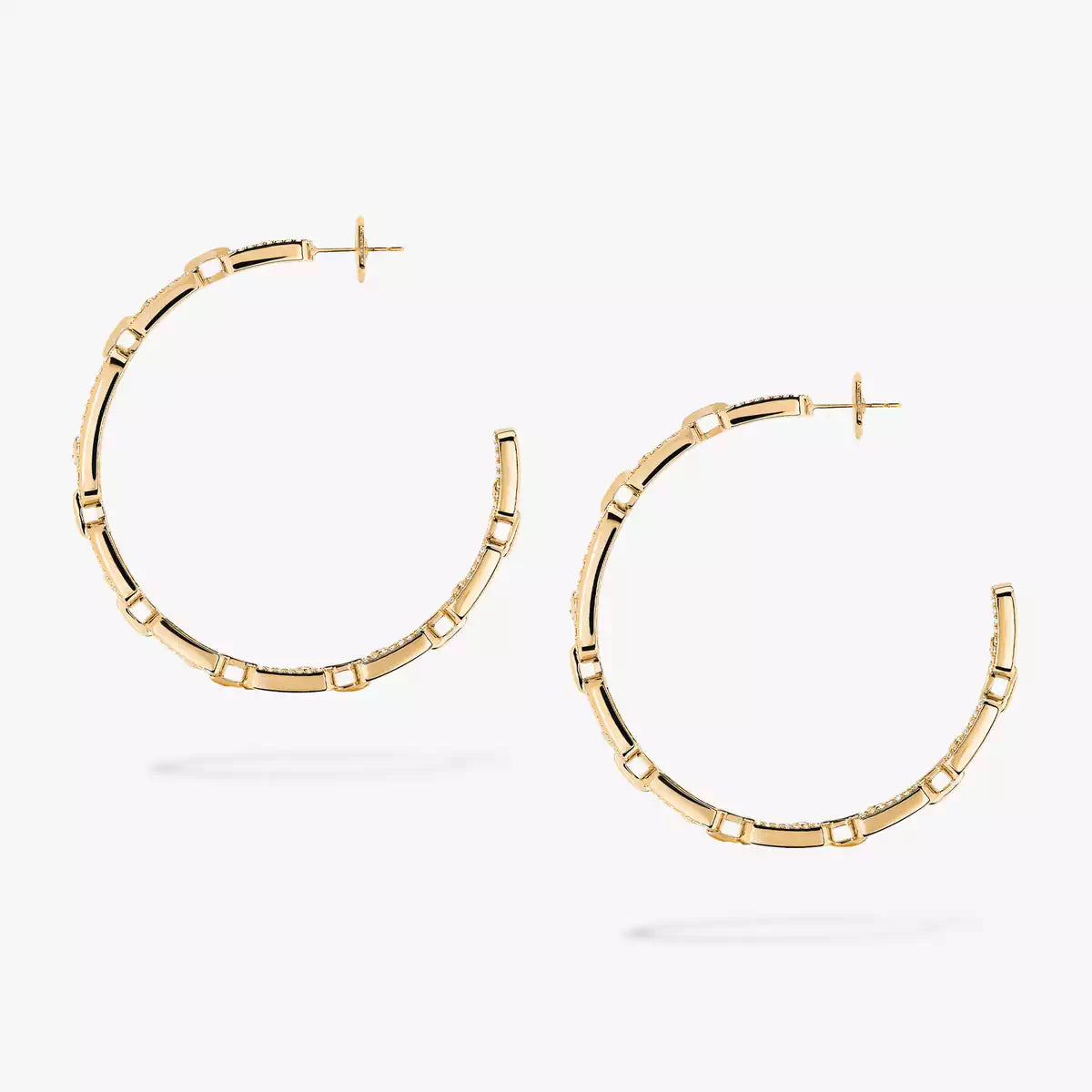 [[✨ROSE💎]Move Link Diamond Hoop Earrings