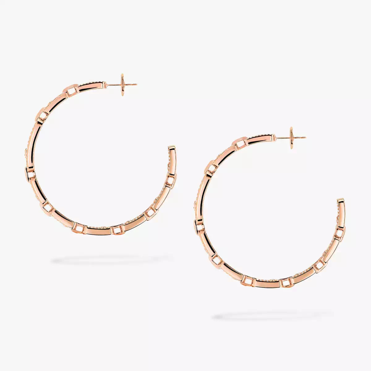 [[✨ROSE💎]Move Link Diamond Hoop Earrings