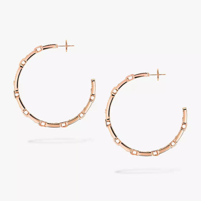 [[✨ROSE💎]Move Link Diamond Hoop Earrings