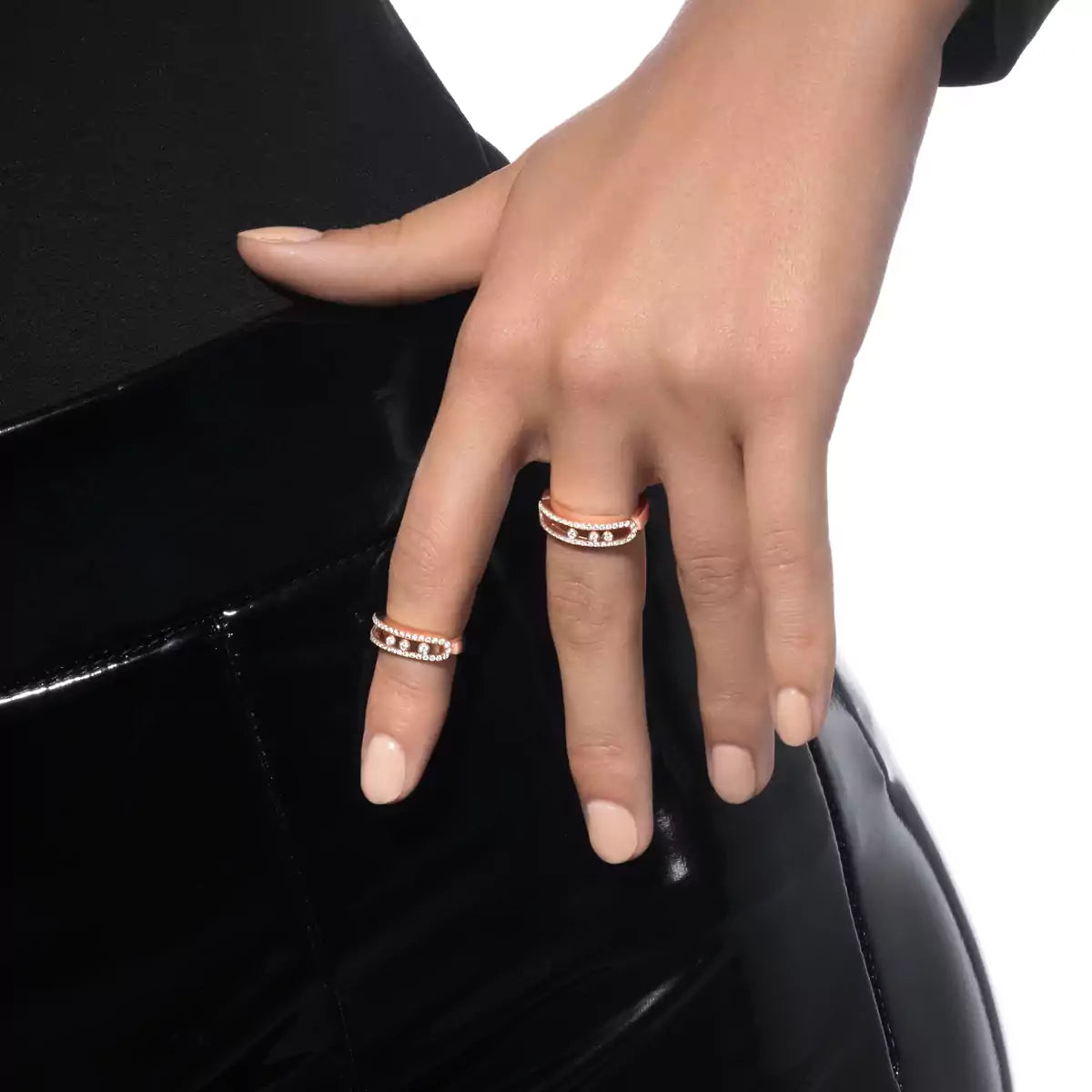 [✨ROSE💎] Baby Move Gold Diamond Pave_ Ring