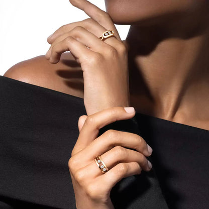 [✨ROSE💎] MoveGold Diamond Ring
