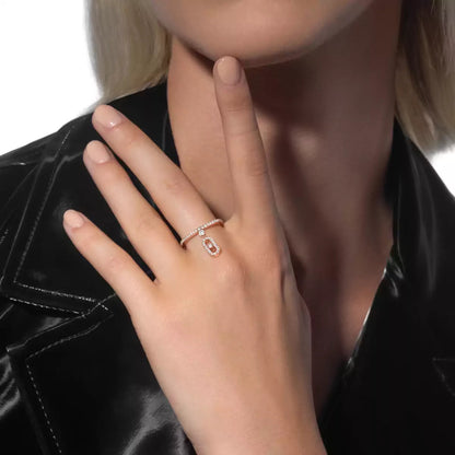 [✨ROSE💎]Move Uno Diamond Ring