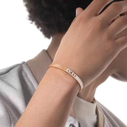 [✨ROSE💎]Move Noa Ciselé half pavé bangle