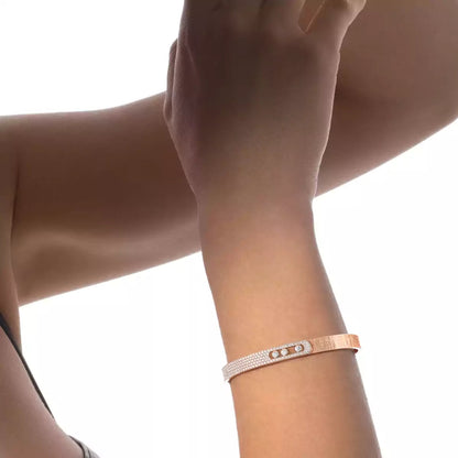 [✨ROSE💎]Move Noa Ciselé half pavé bangle