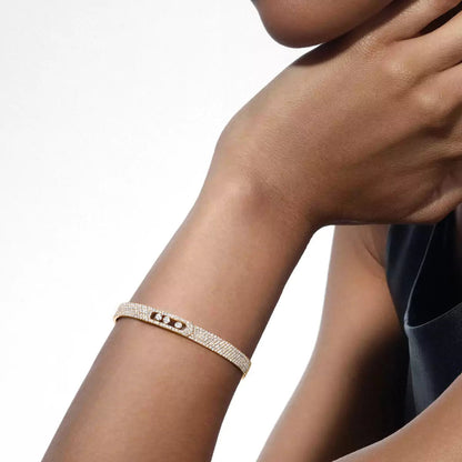 [✨ROSE💎]Move Noa Full Pavé Diamond Bangle Bracelet