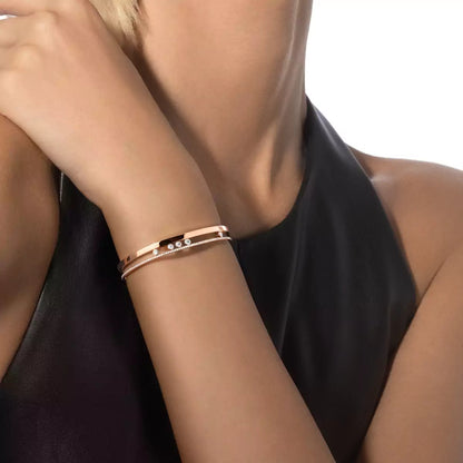 [✨ROSE💎]Move Romane Diamond Bangle Bracelet
