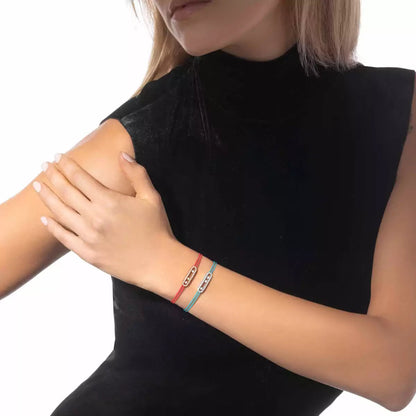 [✨ROSE💎]MK Care(s) pink cord pavé bracelet