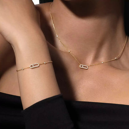 [✨ROSE💎]Diamond Necklace Move Uno