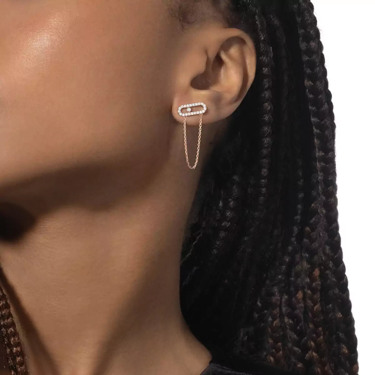 [✨ROSE💎]Move Uno Diamond Earrings