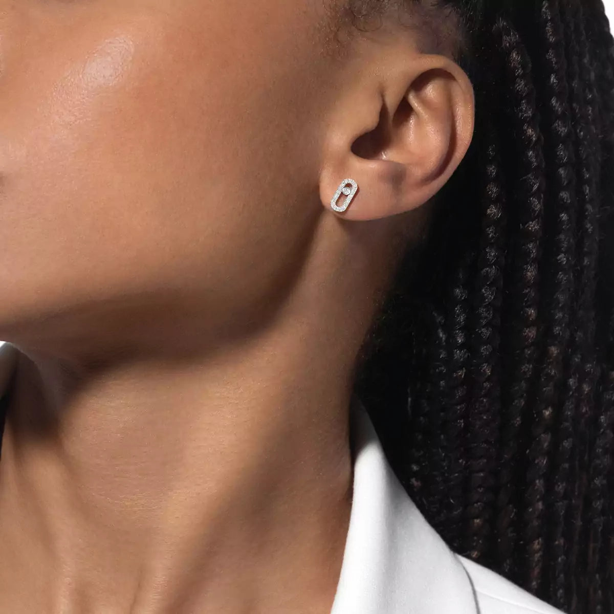 [✨ROSE💎]Move Uno Diamond Earrings